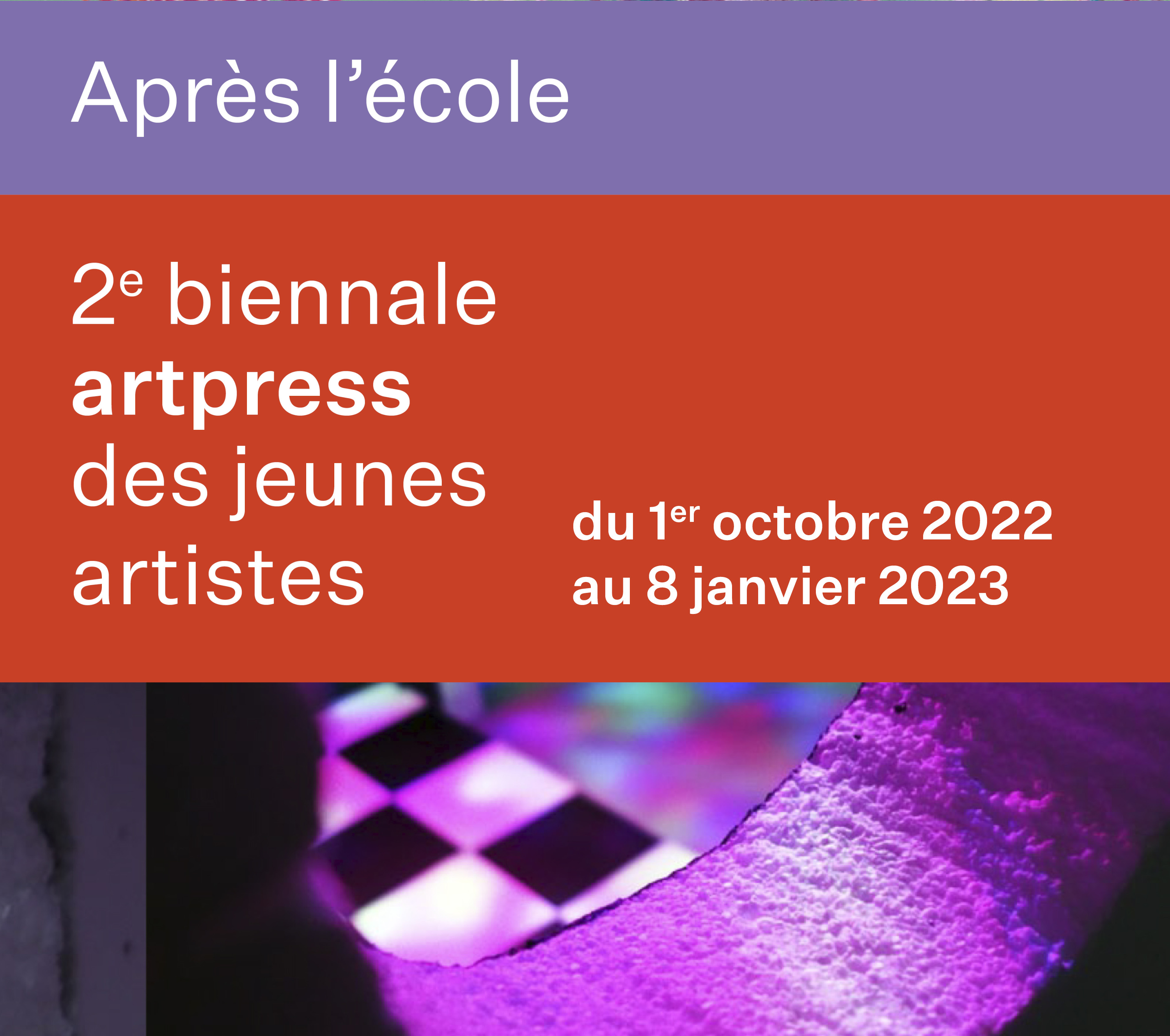 Après l'école, biennale artpress des jeunes artistes